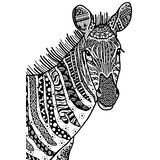 Crafty Individuals Happy Zebra Unmounted Rubber Stamps (CI-566) (OUTLET)