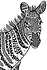 Happy Zebra Unmounted Rubber Stamps (CI-566) (OUTLET)