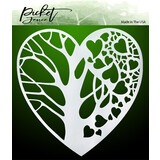 Picket Fence Studios Tree of Hearts 6x6 Inch Stencil (SC-228) (OUTLET)