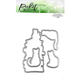 Picket Fence Studios Cats Are Family 4x6 Inch Dies (A-148D) (OUTLET)