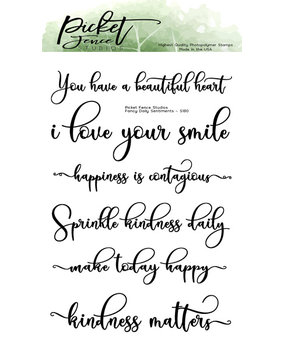 Picket Fence Studios Fancy Daily Sentiments 4x6 Inch Clear Stamps (S-180) (OUTLET)