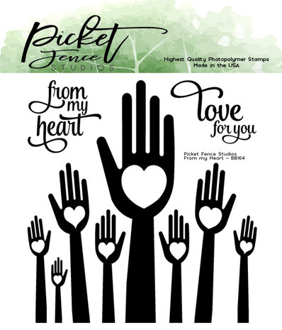 Picket Fence Studios From My Heart 4x4 Inch Clear Stamps (BB-164) (OUTLET) Picket Fence Studios From My Heart 4x4 Inch Clear Stamps (BB-164) (OUTLET)
