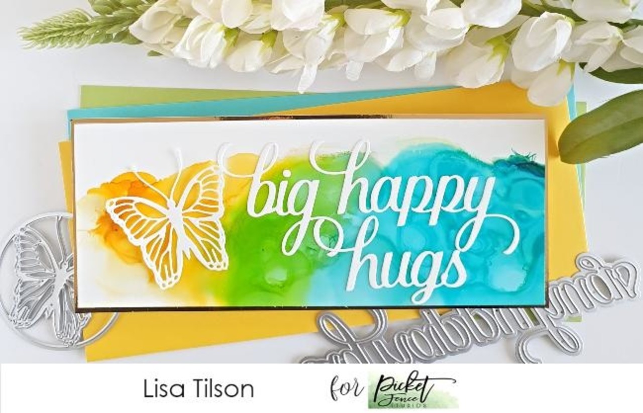 Picket Fence Studios Slim Line Big Happy Hugs Word 4x10 Inch Dies (SDCS-120) (OUTLET) Picket Fence Studios Slim Line Big Happy Hugs Word 4x10 Inch Dies (SDCS-120) (OUTLET)