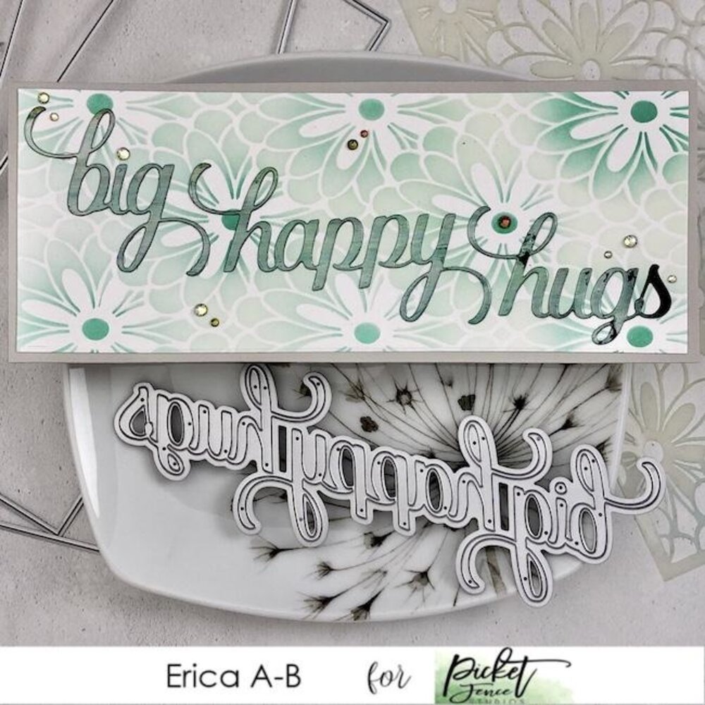 Picket Fence Studios Slim Line Big Happy Hugs Word 4x10 Inch Dies (SDCS-120) (OUTLET) Picket Fence Studios Slim Line Big Happy Hugs Word 4x10 Inch Dies (SDCS-120) (OUTLET)