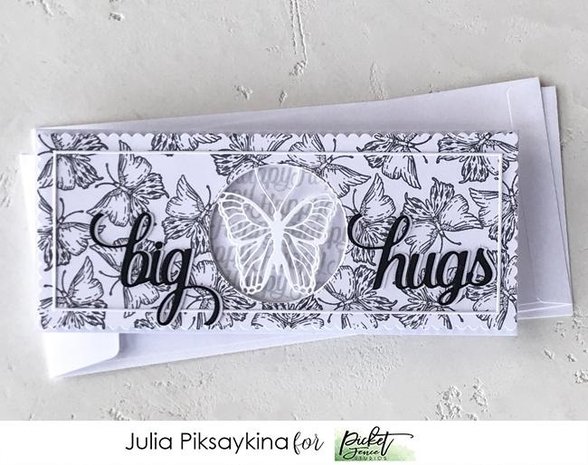 Picket Fence Studios Slim Line Big Happy Hugs Word 4x10 Inch Dies (SDCS-120) (OUTLET) Picket Fence Studios Slim Line Big Happy Hugs Word 4x10 Inch Dies (SDCS-120) (OUTLET)