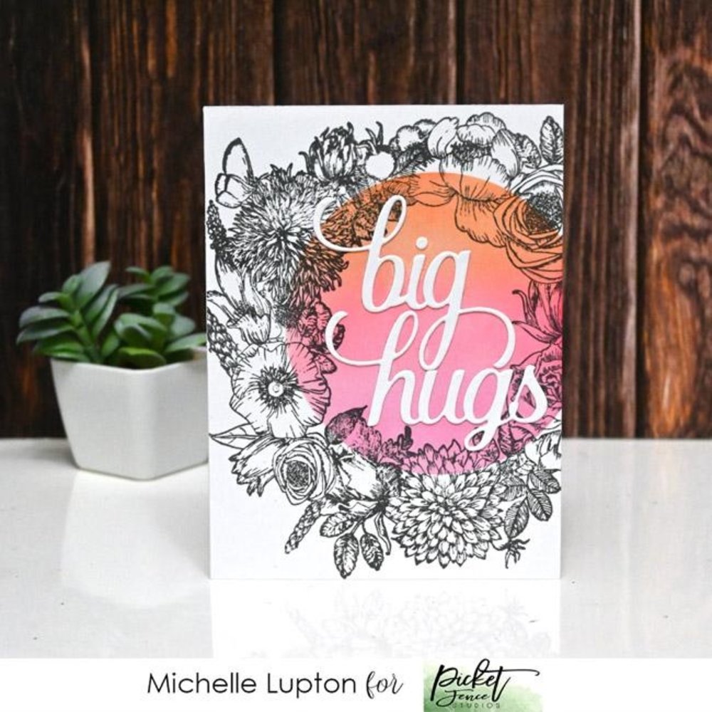 Picket Fence Studios Slim Line Big Happy Hugs Word 4x10 Inch Dies (SDCS-120) (OUTLET) Picket Fence Studios Slim Line Big Happy Hugs Word 4x10 Inch Dies (SDCS-120) (OUTLET)