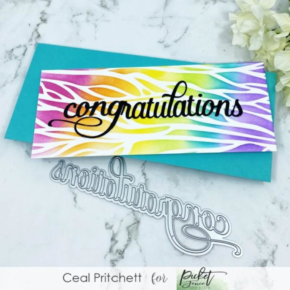 Picket Fence Studios Slim Line Congratulations Word 4x10 Inch Dies (SDCS-116) (OUTLET) Picket Fence Studios Slim Line Congratulations Word 4x10 Inch Dies (SDCS-116) (OUTLET)
