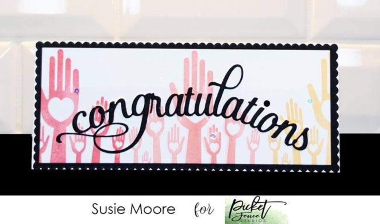 Picket Fence Studios Slim Line Congratulations Word 4x10 Inch Dies (SDCS-116) (OUTLET) Picket Fence Studios Slim Line Congratulations Word 4x10 Inch Dies (SDCS-116) (OUTLET)