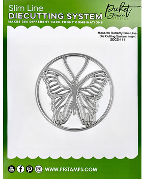 Picket Fence Studios Slim Line Die Cutting System Insert 4x4 Inch Monarch Butterfly (SDCS-111) (OUTLET) Picket Fence Studios Slim Line Die Cutting System Insert 4x4 Inch Monarch Butterfly (SDCS-111) (OUTLET)