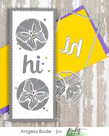 Picket Fence Studios Slim Line Die Cutting System Insert 4x4 Inch Monarch Butterfly (SDCS-111) (OUTLET)