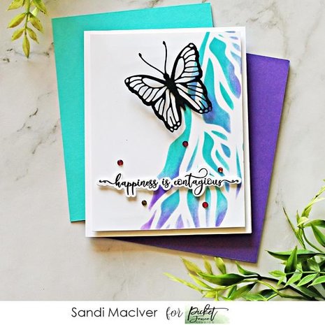 Picket Fence Studios Slim Line Die Cutting System Insert 4x4 Inch Monarch Butterfly (SDCS-111) (OUTLET)