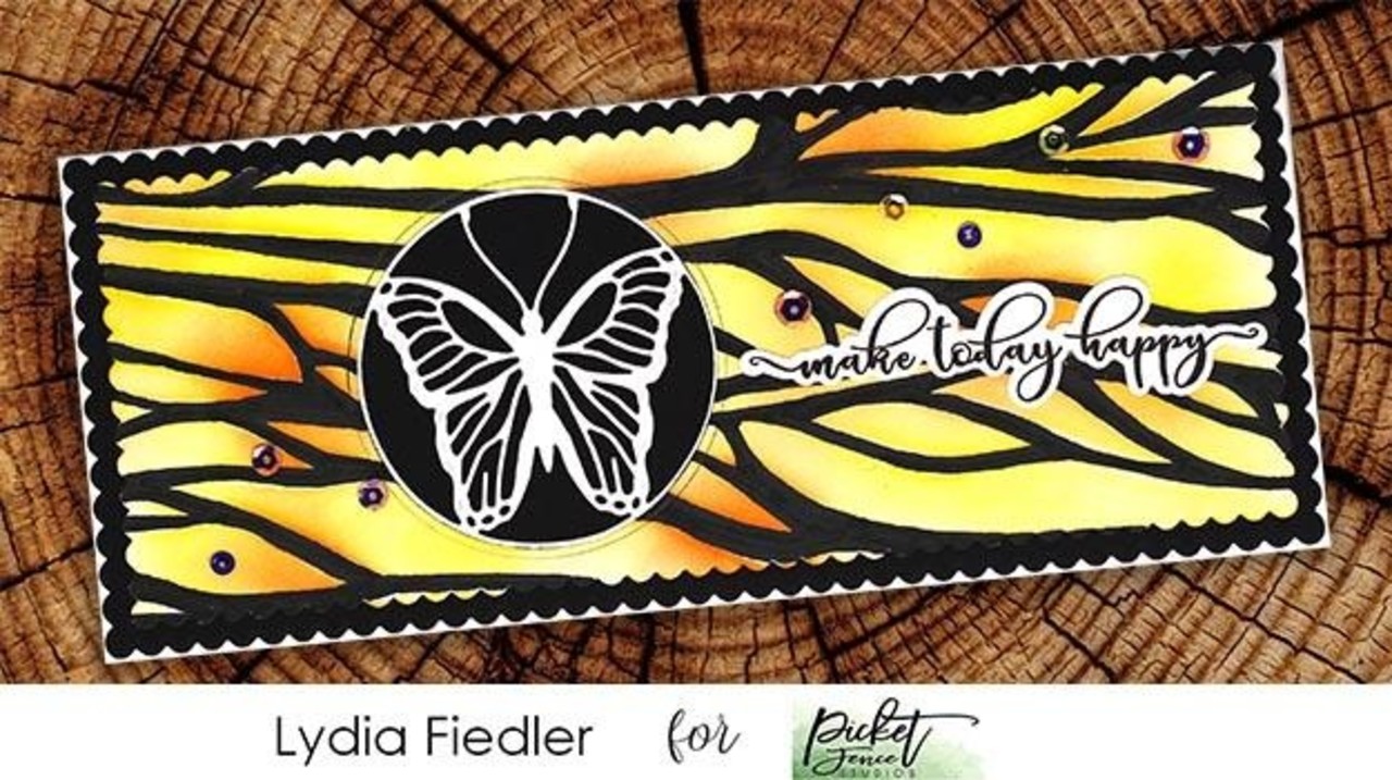 Picket Fence Studios Slim Line Die Cutting System Insert 4x4 Inch Monarch Butterfly (SDCS-111) (OUTLET)