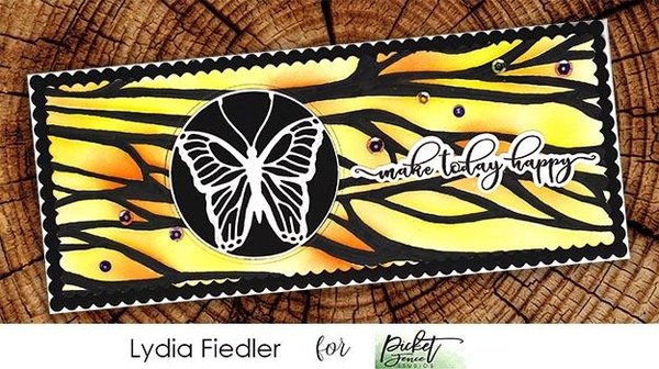 Picket Fence Studios Slim Line Die Cutting System Insert 4x4 Inch Monarch Butterfly (SDCS-111) (OUTLET)