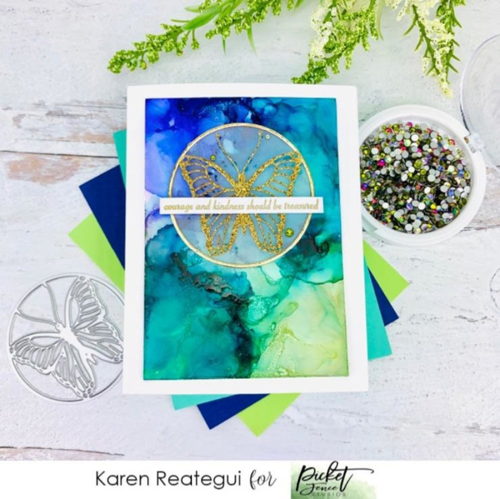 Picket Fence Studios Slim Line Die Cutting System Insert 4x4 Inch Monarch Butterfly (SDCS-111) (OUTLET)