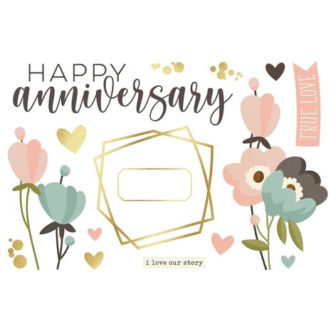 Simple Stories Simple Pages Pieces Anniversary (15914) (DISCONTINUED)