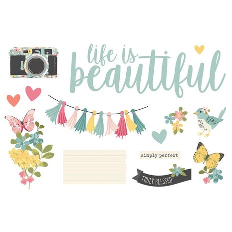 Simple Stories Simple Pages Pieces Life is Beautiful (15927) (DISCONTINUED)