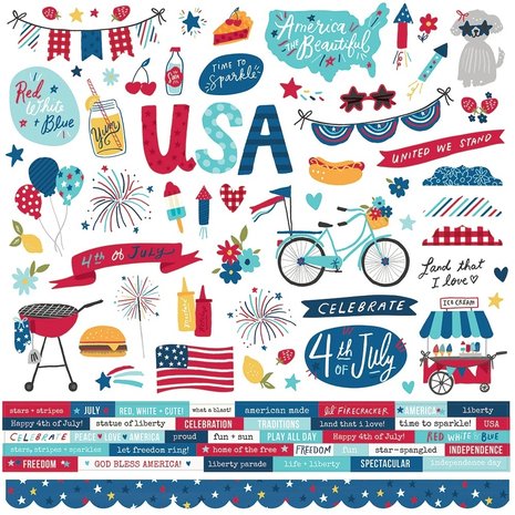 Simple Stories Stars, Stripes + Sparklers Collection Kit (15300) (DISCONTINUED) Simple Stories Stars, Stripes + Sparklers Collection Kit (15300) (DISCONTINUED)