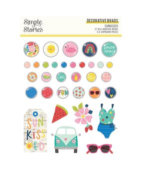 Simple Stories Sunkissed Decorative Brads (15121) (DISCONTINUED)