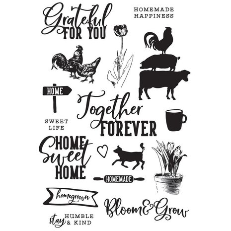 Simple Stories Simple Vintage Farmhouse Garden Clear Stamps (15029) (DISCONTINUED)