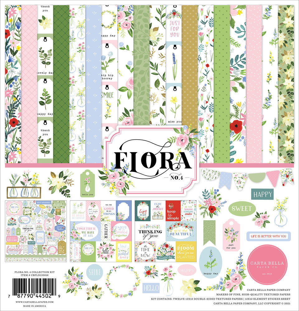Carta Bella Flora No.4 12x12 Inch Collection Kit (CBFLN135016) (OUTLET)
