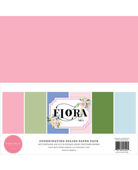 Carta Bella Flora No.4 12x12 Inch Coordinating Solids Paper Pack (CBFLN135015) (OUTLET)