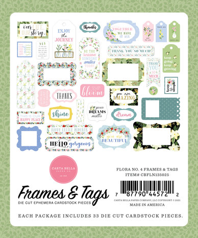 Carta Bella Flora No.4 Frames & Tags (CBFLN135025) (OUTLET) Carta Bella Flora No.4 Frames & Tags (CBFLN135025) (OUTLET)
