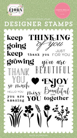 Carta Bella Keep Going Clear Stamps (CBFLN135040) (OUTLET)