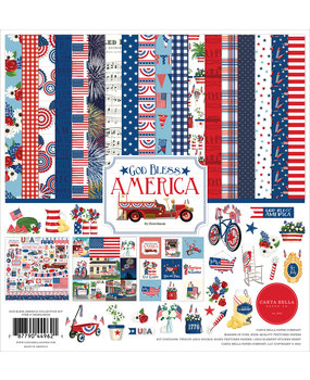 Carta Bella God Bless America 12x12 Inch Collection Kit (CBGBA136016) (OUTLET)