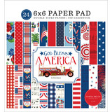 Carta Bella God Bless America 6x6 Inch Paper Pad (CBGBA136023) (OUTLET)