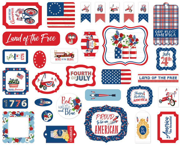 Carta Bella God Bless America Ephemera (CBGBA136024) (OUTLET) Carta Bella God Bless America Ephemera (CBGBA136024) (OUTLET)