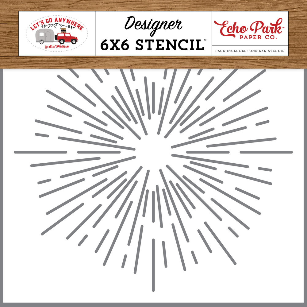 Echo Park Sunburst Stencil (LGA242033) (OUTLET)