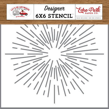 Echo Park Sunburst Stencil (LGA242033) (OUTLET)
