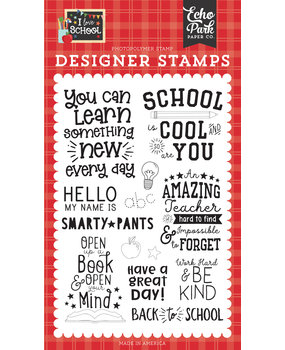Echo Park School is Cool Clear Stamps (SCH243044) (DISCONTINUED)