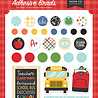 Echo Park I Love School Adhesive Brads (SCH243020) (OUTLET)