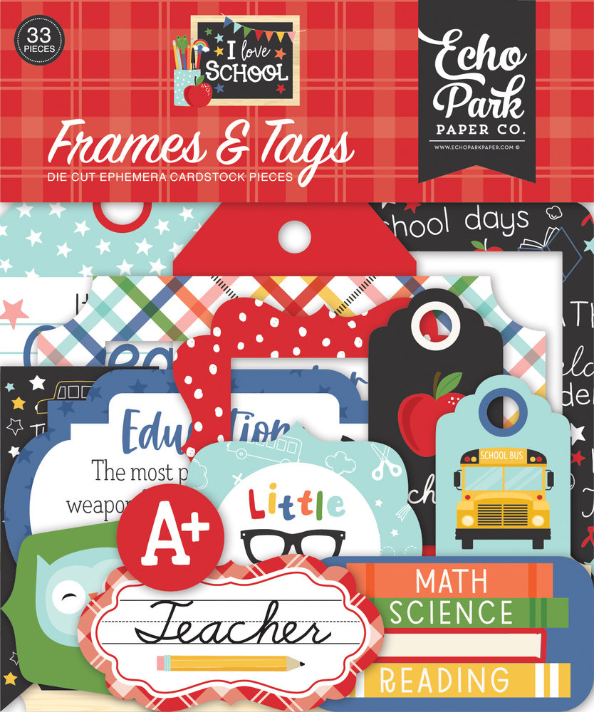 Echo Park I Love School Frames & Tags (SCH243025) (DISCONTINUED)