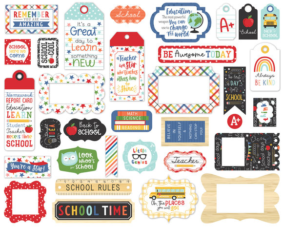Echo Park I Love School Frames & Tags (SCH243025) (DISCONTINUED) Echo Park I Love School Frames & Tags (SCH243025) (DISCONTINUED)