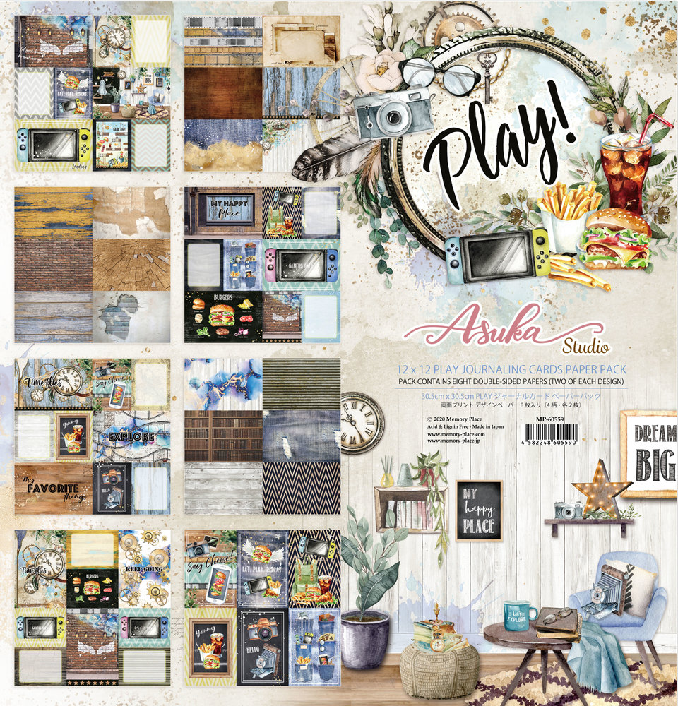 Memory Place Play! 12x12 Inch Journaling Cards Paper Pack (MP-60559) (OUTLET) Memory Place Play! 12x12 Inch Journaling Cards Paper Pack (MP-60559) (OUTLET)