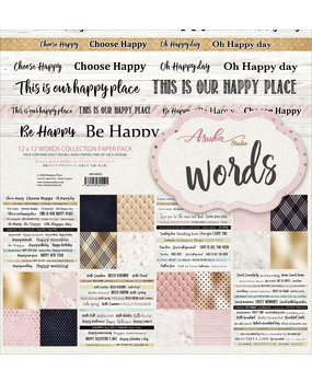 Memory Place Words 12x12 Inch Paper Pack (MP-60552) (OUTLET)