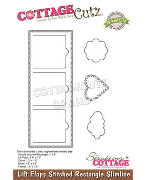 Scrapping Cottage Lift Flaps Stitched Rectangle Slimline (CCB-080) (OUTLET) Scrapping Cottage Lift Flaps Stitched Rectangle Slimline (CCB-080) (OUTLET)