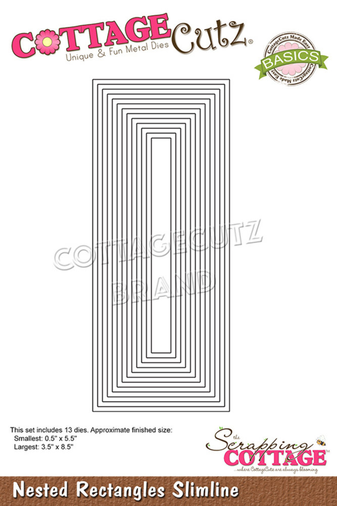 Scrapping Cottage Nested Rectangles Slimline (CCB-081) (OUTLET) Scrapping Cottage Nested Rectangles Slimline (CCB-081) (OUTLET)