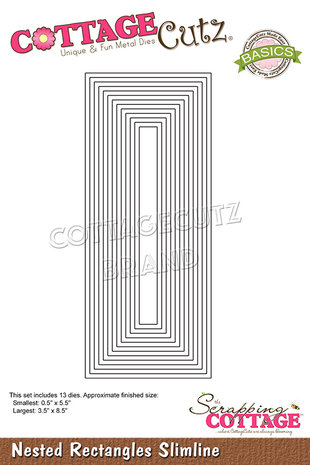Scrapping Cottage Nested Rectangles Slimline (CCB-081) (OUTLET) Scrapping Cottage Nested Rectangles Slimline (CCB-081) (OUTLET)