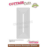 Scrapping Cottage Nested Stitched Rectangles Slimline (CCB-082) (OUTLET)
