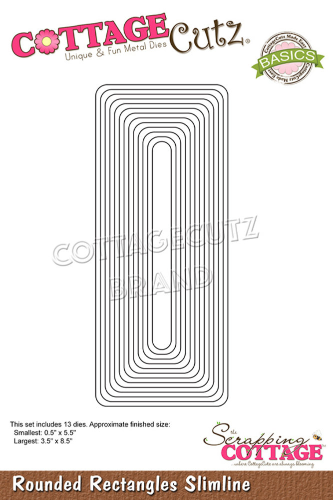 Scrapping Cottage Rounded Rectangles Slimline (CCB-083) (OUTLET) Scrapping Cottage Rounded Rectangles Slimline (CCB-083) (OUTLET)