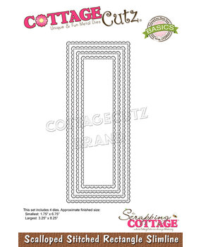 Scrapping Cottage Scalloped Stitched Rectangle Slimline (CCB-084) (OUTLET) Scrapping Cottage Scalloped Stitched Rectangle Slimline (CCB-084) (OUTLET)