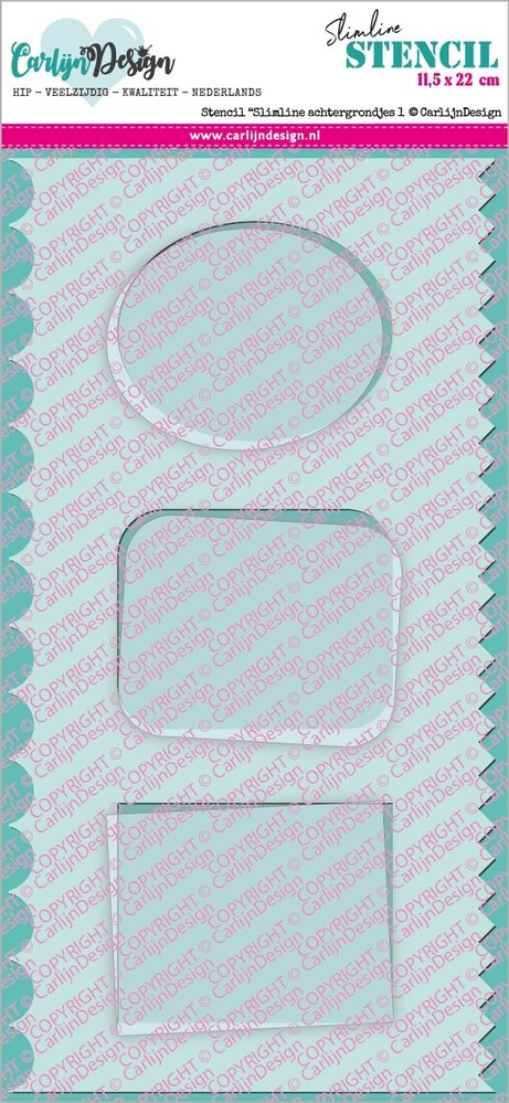 CarlijnDesign Stencil Slimline Achtergrondjes 1 (CDSC-0013) (DISCONTINUED)