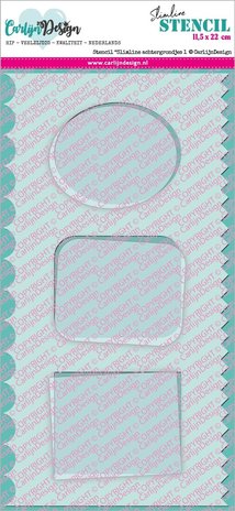 CarlijnDesign Stencil Slimline Achtergrondjes 1 (CDSC-0013) (DISCONTINUED)