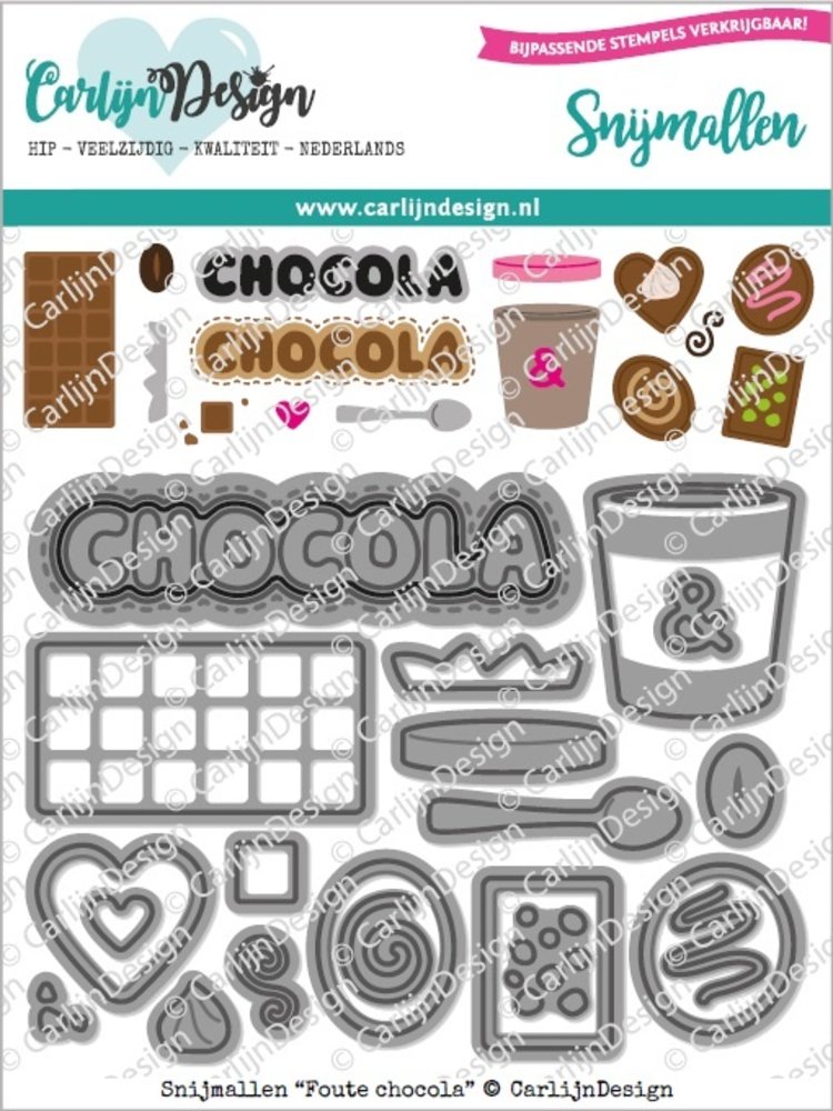 CarlijnDesign Snijmallen Foute Chocola (CDSN-0107) (DISCONTINUED)