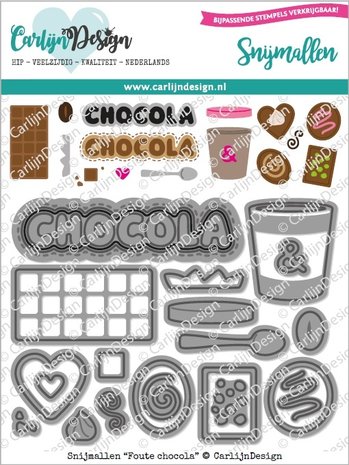CarlijnDesign Snijmallen Foute Chocola (CDSN-0107) (DISCONTINUED)