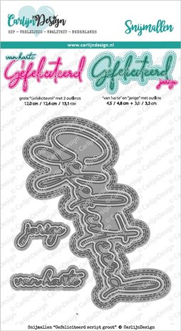 CarlijnDesign Dies Gefeliciteerd Script Groot (CDSN-0108) (DISCONTINUED) CarlijnDesign Dies Gefeliciteerd Script Groot (CDSN-0108) (DISCONTINUED)
