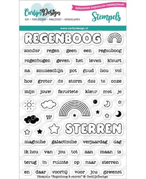 CarlijnDesign Stempels Regenboog & Sterren (CDST-0062) (DISCONTINUED) CarlijnDesign Stempels Regenboog & Sterren (CDST-0062) (DISCONTINUED)